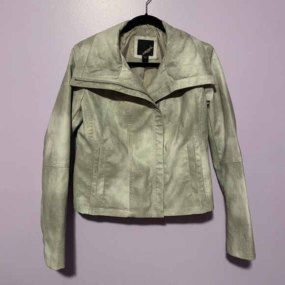 CollectionB Gray Leather Jacket - Picture 3 of 4